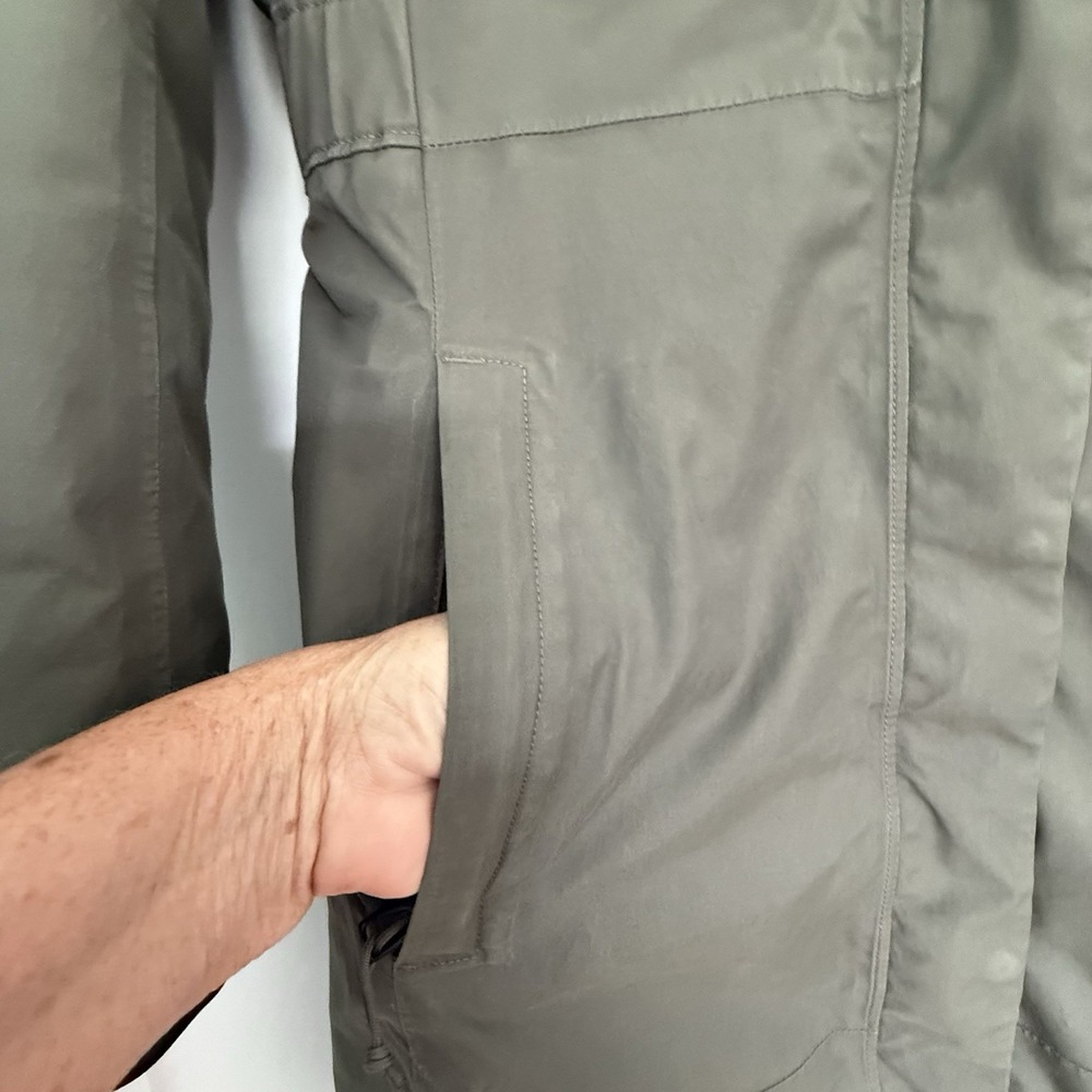 The North Face Arctic Parka Sz S Olive 550 Fill Down Dryvent Hood Missing Fur - Picture 4 of 11